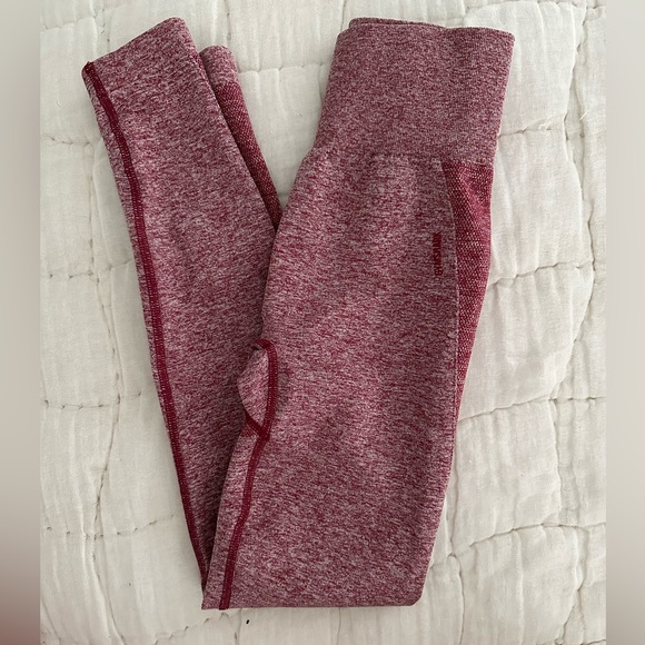 Gymshark flex leggings burgundy marl - Picture 2 of 4